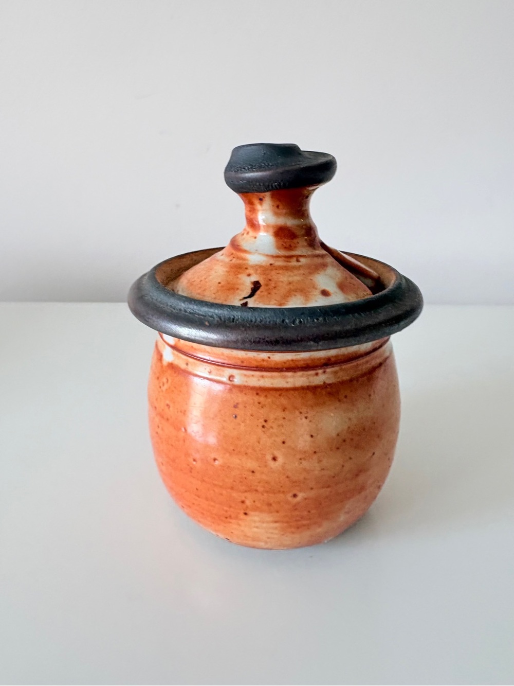 Richard Fisher Studio Pottery Lidded Pot Jam Pot Sugar Bowl Honey Jar Canadian